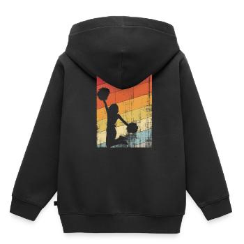 Cheerleading-Jubel - Kinder Premium Organic Hoodie - Schwarz - Hinten - AI Model Kid Male (0cm)