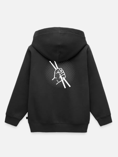 Drummer Drummer Drummer Sticks idea - Kids Premium Organic Hoodie - black
