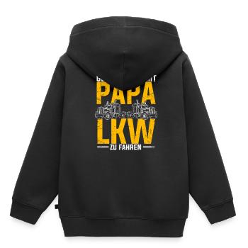 LKW Kinder Geschenk für Trucks und LKW Fahrer Jung - Kinder Premium Organic Hoodie - Schwarz - Hinten - AI Model Kid Male (0cm)