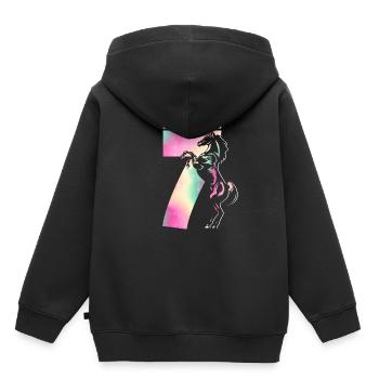 Ich bin 7 - 7 Jahre alt 7. Geburtstag Outfit Gebur - Kinder Premium Organic Hoodie - Schwarz - Hinten - AI Model Kid Male (0cm)