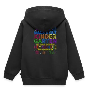 Schulkind Schüler Lustiger Spruch Kindergarten Ein - Kinder Premium Organic Hoodie - Schwarz - Hinten - AI Model Kid Male (0cm)