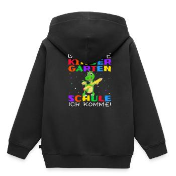 Schulkind Ende Kindergarten Dino Erste Klasse Schu - Kinder Premium Organic Hoodie - Schwarz - Hinten - AI Model Kid Male (0cm)
