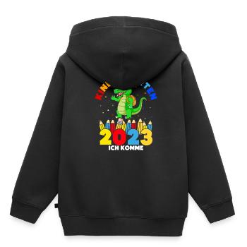 Kindergarten 2023 Ich Komme Kindergartenstart Kita - Kinder Premium Organic Hoodie - Schwarz - Hinten - AI Model Kid Male (0cm)