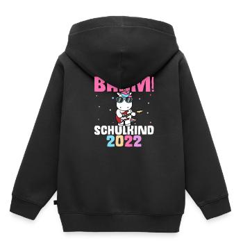 BÄÄM SCHULKIND 2022- Schulkind Schulanfang Grundsc - Kinder Premium Organic Hoodie - Schwarz - Hinten - AI Model Kid Male (0cm)
