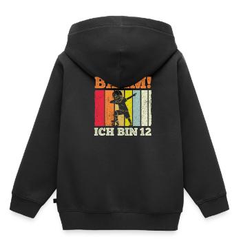 BÄÄM Ich bin 12 Dabbing Geburtstagsshirt 12 Jahre - Kinder Premium Organic Hoodie - Schwarz - Hinten - AI Model Kid Male (0cm)