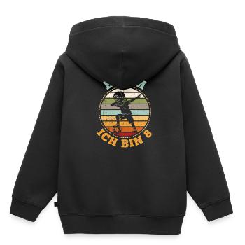 BÄÄM Ich bin 8 Dabbing Geburtstagsshirt 8 Jahre Ju - Kinder Premium Organic Hoodie - Schwarz - Hinten - AI Model Kid Male (0cm)