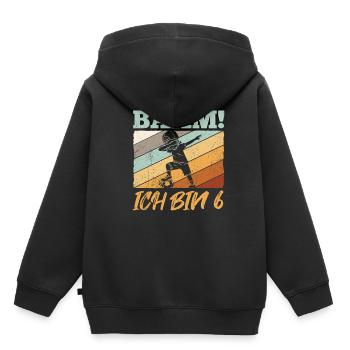 BÄÄM Ich bin 6 Dabbing Geburtstagsshirt 6 Jahre Ju - Kinder Premium Organic Hoodie - Schwarz - Hinten - AI Model Kid Male (0cm)