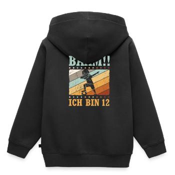 BÄÄM Ich bin 12 Dabbing Geburtstagsshirt 12 Jahre - Kinder Premium Organic Hoodie - Schwarz - Hinten - AI Model Kid Male (0cm)