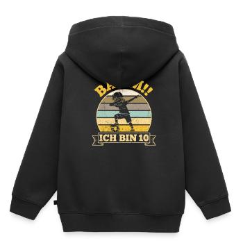 BÄÄM Ich bin 10 Dabbing Geburtstagsshirt 10 Jahre - Kinder Premium Organic Hoodie - Schwarz - Hinten - AI Model Kid Male (0cm)