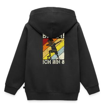 BÄÄM Ich bin 8 Dabbing Geburtstagsshirt 8 Jahre Ju - Kinder Premium Organic Hoodie - Schwarz - Hinten - AI Model Kid Male (0cm)