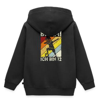 BÄÄM Ich bin 12 Dabbing Geburtstagsshirt 12 Jahre - Kinder Premium Organic Hoodie - Schwarz - Hinten - AI Model Kid Male (0cm)