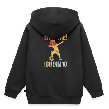 BÄÄM Ich bin 10 Dabbing Geburtstagsshirt 10 Jahre - Kinder Premium Organic Hoodie - Schwarz - Hinten - AI Model Kid Male (0cm)
