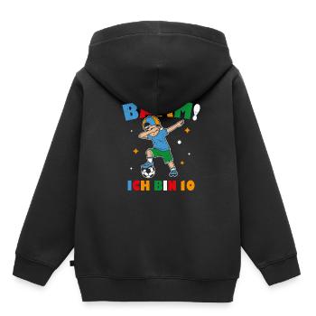 BÄÄM Ich bin 10 Dabbing Geburtstagsshirt 10 Jahre - Kinder Premium Organic Hoodie - Schwarz - Hinten - AI Model Kid Male (0cm)