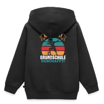 BÄÄM Grundschule Geschafft Absolvent Abschluss 202 - Kinder Premium Organic Hoodie - Schwarz - Hinten - AI Model Kid Male (0cm)