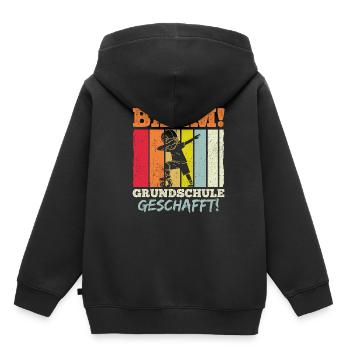 BÄÄM Grundschule Geschafft Absolvent Abschluss 202 - Kinder Premium Organic Hoodie - Schwarz - Hinten - AI Model Kid Male (0cm)