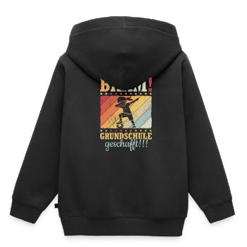 BÄÄM Grundschule Geschafft - Abschluss Geschenk Sc - Kinder Premium Organic Hoodie - Schwarz - Hinten - AI Model Kid Male (0cm)