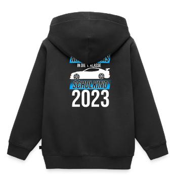 Mit Vollgas in die 1. Klasse, Schulkind 2023 - Ren - Kinder Premium Organic Hoodie - Schwarz - Hinten - AI Model Kid Male (0cm)