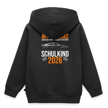 Mit Vollgas in die 1. Klasse, Schulkind 2026 - - Kinder Premium Organic Hoodie - Schwarz - Hinten - AI Model Kid Male (0cm)