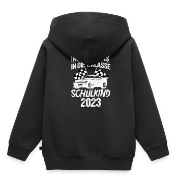 Mit Vollgas in die 1. Klasse, Schulkind 2023 - - Kinder Premium Organic Hoodie - Schwarz - Hinten - AI Model Kid Male (0cm)