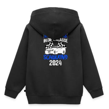 Mit Vollgas in die 1. Klasse, Schulkind 2024 - - Kinder Premium Organic Hoodie - Schwarz - Hinten - AI Model Kid Male (0cm)