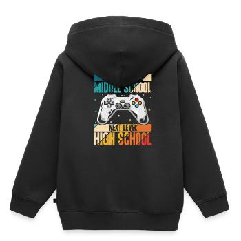 Level Complete Middle School Nect level High Schoo - Kinder Premium Organic Hoodie - Schwarz - Hinten - AI Model Kid Male (0cm)