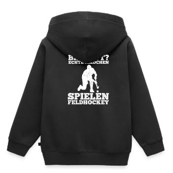 Feldhockey Feldhockeyspielerin Mannschaft Sport Te - Kinder Premium Organic Hoodie - Schwarz - Hinten - AI Model Kid Male (0cm)