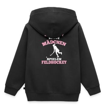 Feldhockey Feldhockeyspielerin Mannschaft Sport Co - Kinder Premium Organic Hoodie - Schwarz - Hinten - AI Model Kid Male (0cm)