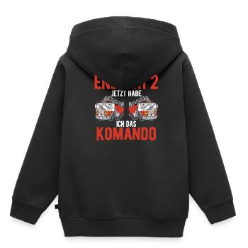 Endlich Jetzt Habe Ich Das Komando 2 Geburtstag Fe - Kinder Premium Organic Hoodie - Schwarz - Hinten - AI Model Kid Male (0cm)