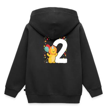 2nd Birthday Children's Birthday Kindergarten Tierfa - Kids Premium Organic Hoodie - black - Back - AI Model Kid Male (0cm)