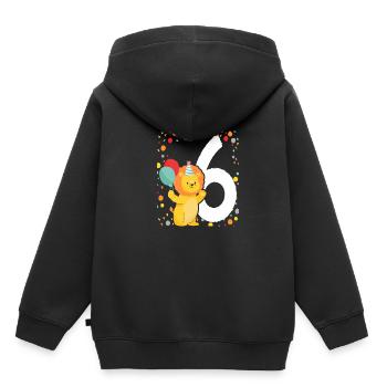 6th Birthday Children's Birthday Kindergarten Tierfa - Kids Premium Organic Hoodie - black - Back - AI Model Kid Male (0cm)