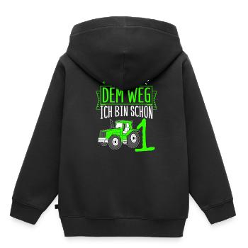 1. Geburtstag Kindergeburtstag Party Kindergarten - Kinder Premium Organic Hoodie - Schwarz - Hinten - AI Model Kid Male (0cm)