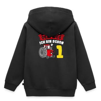 1. Geburtstag Kindergeburtstag Party Kindergarten - Kinder Premium Organic Hoodie - Schwarz - Hinten - AI Model Kid Male (0cm)