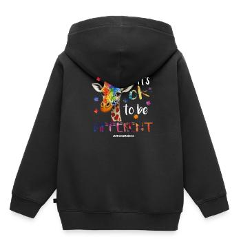 It's ok to be different – autism - Kids Premium Organic Hoodie - black - Back - AI Model Kid Male (0cm)