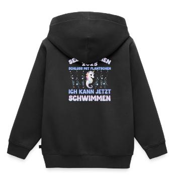 Seepferdchen bestanden 2025 Kinder Geschenkidee - Kinder Premium Organic Hoodie - Schwarz - Hinten - AI Model Kid Male (0cm)