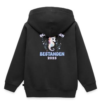 Mädchen Seepferdchen bestanden 2025 Kinder - Kinder Premium Organic Hoodie - Schwarz - Hinten - AI Model Kid Male (0cm)