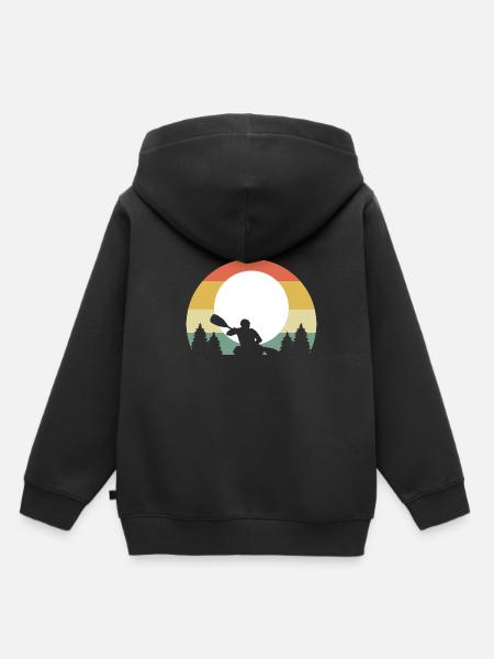 Kajak Kajakfahren - Kinder Premium Organic Hoodie - Schwarz
