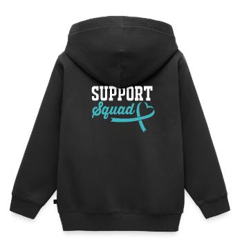 Eierstockkrebs Krebs-Überlebender Krebs - Kinder Premium Organic Hoodie - Schwarz - Hinten - AI Model Kid Male (0cm)