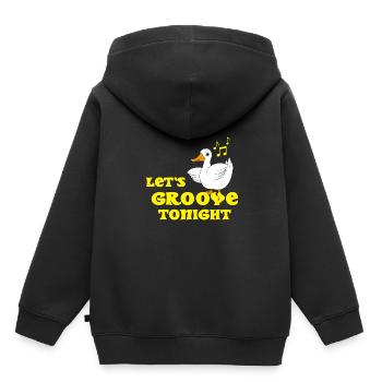Danse du canard en disant Faisons groove ce soir - Sweat Premium à capuche enfant bio - noir - Dos - AI Model Kid Male (0cm)