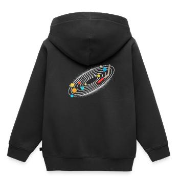Univers Système Solaire - Sweat Premium à capuche enfant bio - noir - Dos - AI Model Kid Male (0cm)