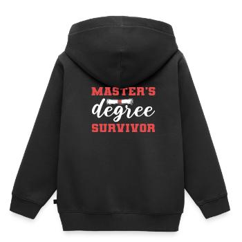 Master Studium Abschlussfeier - Kinder Premium Organic Hoodie - Schwarz - Hinten - AI Model Kid Male (0cm)