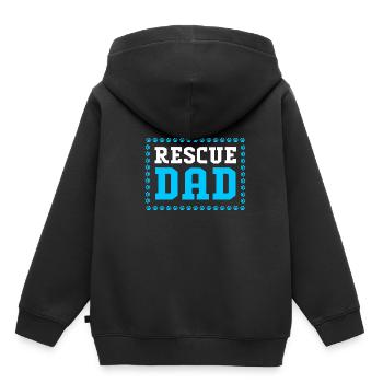 Hund Rettung Tierrechte Tierrettung Tierheim - Kinder Premium Organic Hoodie - Schwarz - Hinten - AI Model Kid Male (0cm)