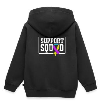Cancer de la vessie Cancer de la vessie - Sweat Premium à capuche enfant bio - noir - Dos - AI Model Kid Male (0cm)