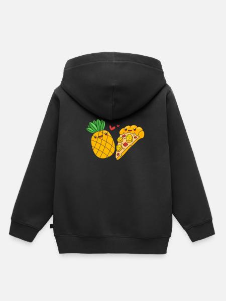 Pizza Hawaii Pizza Ananas - Kinder Premium Organic Hoodie - Schwarz