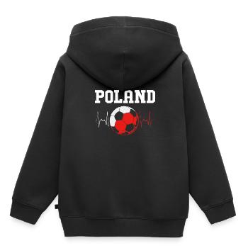 Pologne Polonais - Sweat Premium à capuche enfant bio - noir - Dos - AI Model Kid Male (0cm)