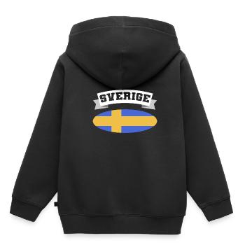 Schweden Schwedisch - Kinder Premium Organic Hoodie - Schwarz - Hinten - AI Model Kid Male (0cm)