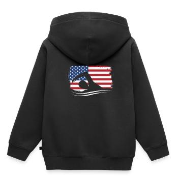 Swimming Swimmers Swimming Pool Swimming Instructors - Kids Premium Organic Hoodie - black - Back - AI Model Kid Male (0cm)