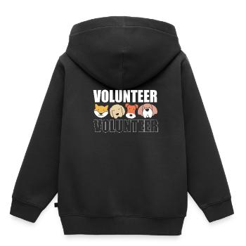 Sauvetage canin Droits des animaux Refuge pour animaux de sauvetage des animaux - Sweat Premium à capuche enfant bio - noir - Dos - AI Model Kid Male (0cm)