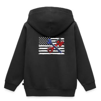 Autofahrer - Kinder Premium Organic Hoodie - Schwarz - Hinten - AI Model Kid Male (0cm)