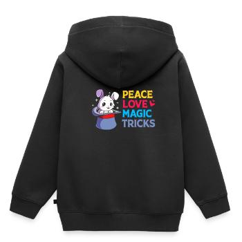 Zauberer - Kinder Premium Organic Hoodie - Schwarz - Hinten - AI Model Kid Male (0cm)