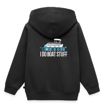 Bateau ponton Bateau Bateaux - Sweat Premium à capuche enfant bio - noir - Dos - AI Model Kid Male (0cm)